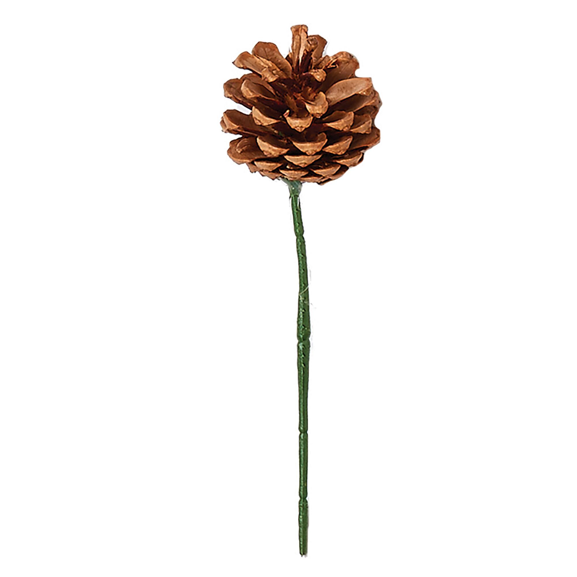 8" Natural Pinecone Christmas Picks